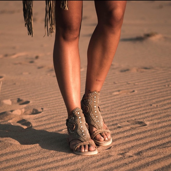 El Vaquero Maya Sandals - limited edition Mou/gold. Sz. 40 - Picture 3 of 16